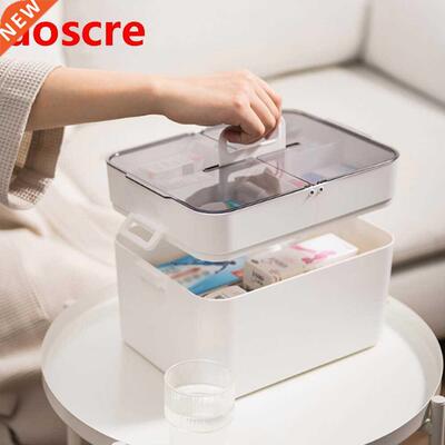 Medcne Boxes Storage Box 3 Layers Large Capacty Pll Box