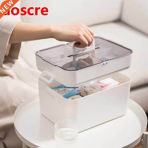 Medcne Boxes Storage Box 3 Layers Large Capacty Pll Box