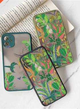 Leopard and Tropical Plants Flower Phone Case for iphone 6s