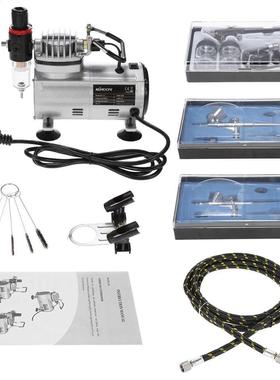 pcs Dual-Action Airbrush Kit +Air Compressor paint Spray g