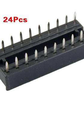 24 Pcs 20 Pin Solder Type 2.54mm Pitch DIP IC Sockets Adapto