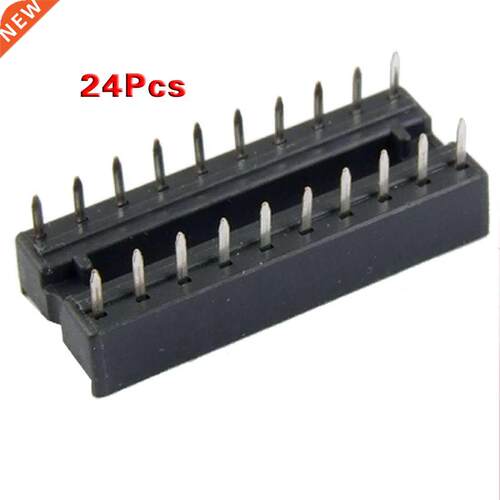 24 Pcs 20 Pin Solder Type 2.54mm Pitch DIP IC Sockets Adapto