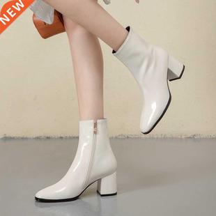 Dropshipping Autumn Women Fashion Square High Heels Zapatos