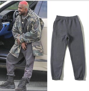 Pantalons street Europe SEASON6 plus velvet solid trousers s