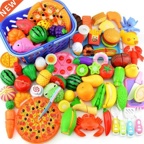 Pretend Play Toys Plastic Food Cutting Fruit Vegetable Prete