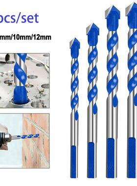 4PCS Multipurpose Tile Drill Bit Triangle Bits Carbide Tip C