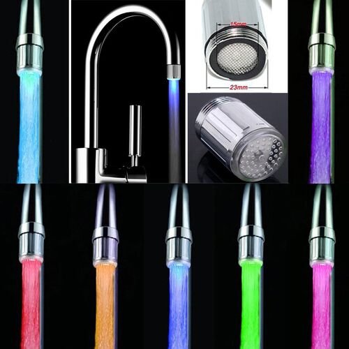 Temperature Sensor Automatic Color Changing LED Faucet RGB W
