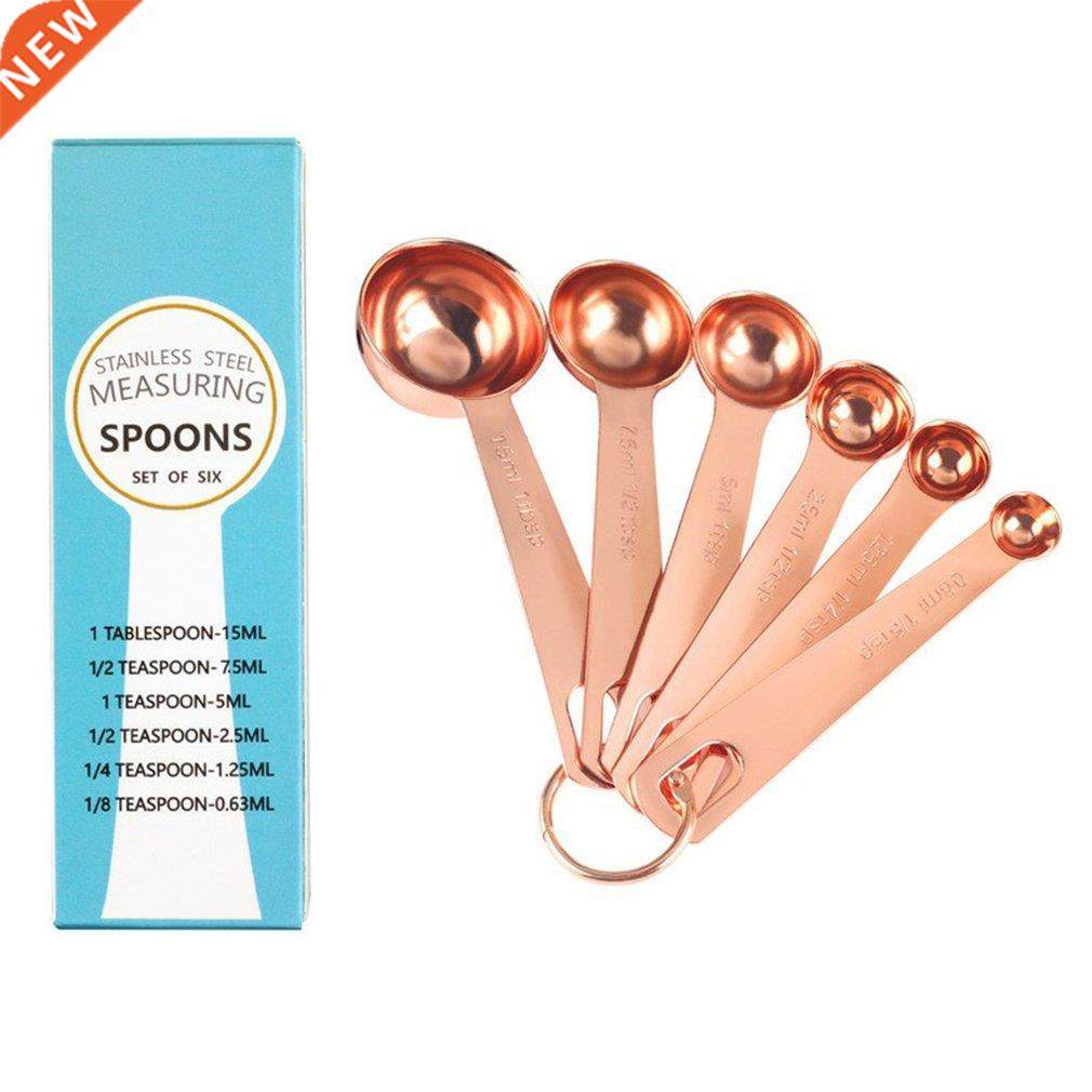 Kitchen 6cs/set Measuring Spoon Creative Baking Cooking Stee