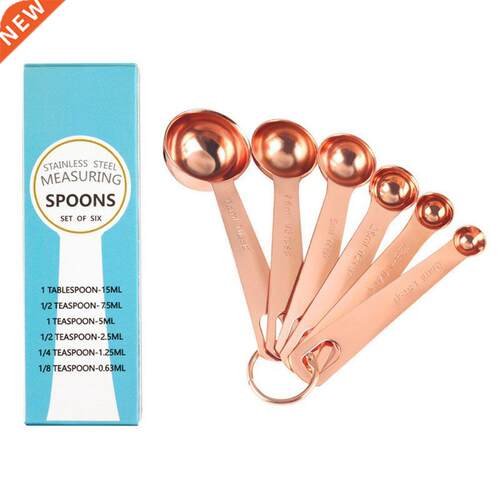 Kitchen 6cs/set Measuring Spoon Creative Baking Cooking Stee