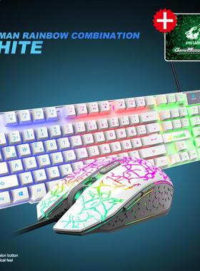 3pcs/Set Gaming keyboard Wired+2400DPI Adjustable Gaming Mou