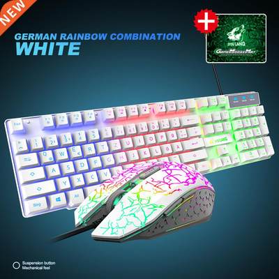 3pcs/Set Gaming keyboard Wired+2400DPI Adjustable Gaming Mou