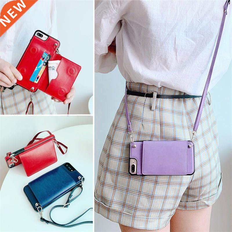 Wallet phone case with strap for Samsung Galaxy S9 S10E S20