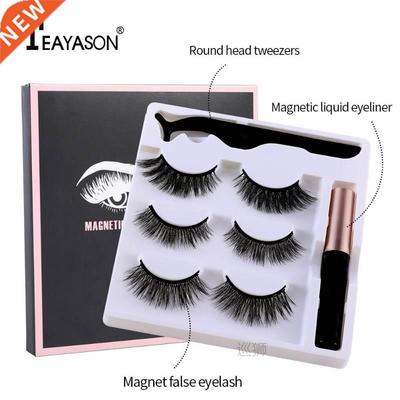 Magnetic Eyelashes and Eyeliner set Natural long 3D Eye Lash