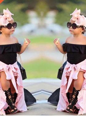 Kids Clothes Summer Girl Set Pink Toddler Children Princess