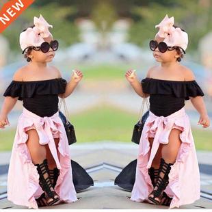 Kids Clothes Summer Girl Set Pink Toddler Children Princess
