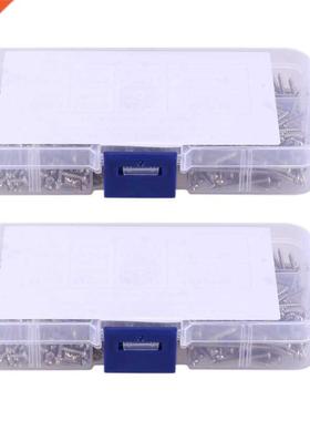 400Pcs M3 Stainless Steel Flat Head Screws Kits High Strengt