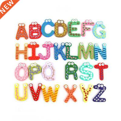 Wooden Fridge Magnet 26 Alphabet Intelligence Development To