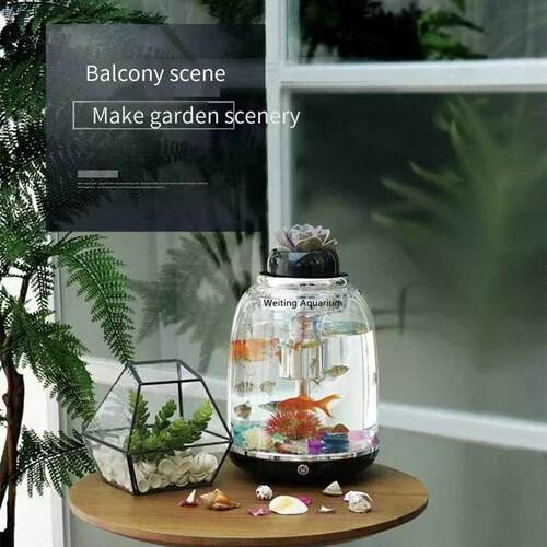 Fish tank small living room desktop fish tank gold fish tank