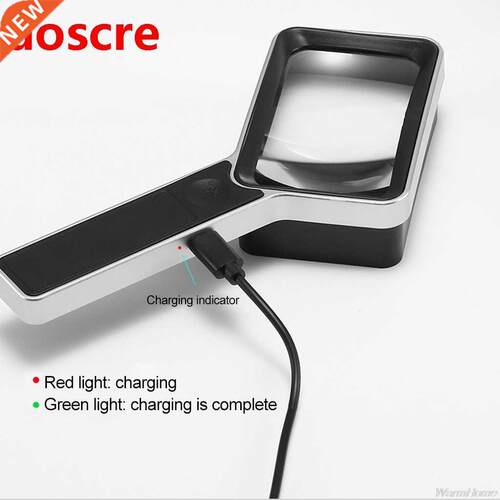 Touch Type 10X Portable Magnifier Rectangular Magnifying Gla