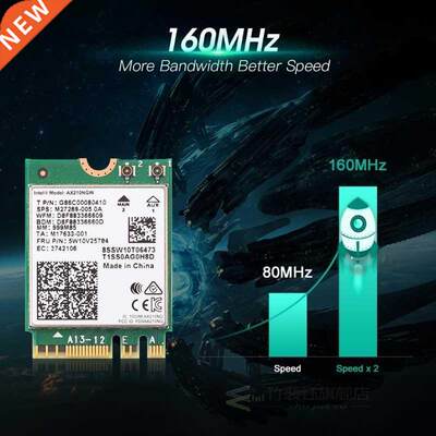 EDUP Intel Network Adapter AX210 Wifi 6E Card Bluetooth 5.2