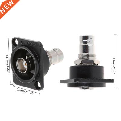 D-Type Double BNC Plug Connector Chassis Panel Mount Adapter
