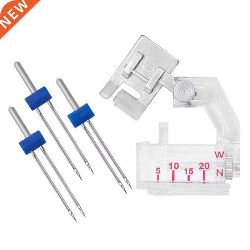 Sewing Machine Foot with Double Machine Needles Kit Hemming