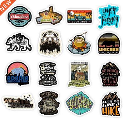 50 PCS Camping Travel Stickers Wilderness Adventure Outdoor