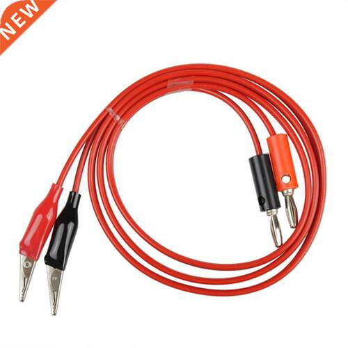 Red Double Stitch Alligator Test Lead Clip To Probe Cable Fo