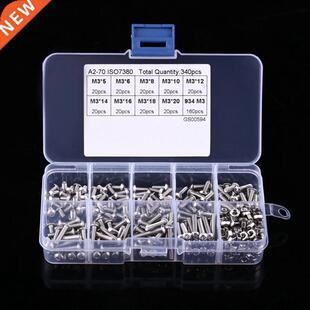 Hex Socket Screw 340pcs Steel Stainless Nut Screws