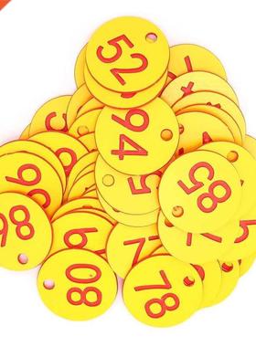 50Pcs Beehive Tag ABS Round Numbered Sign Labels with Hole L