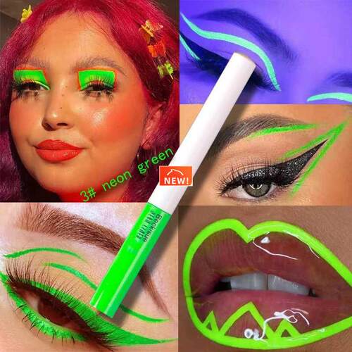 Fluorescent liquid eyeliner rainbow UV Neon Liner painted
