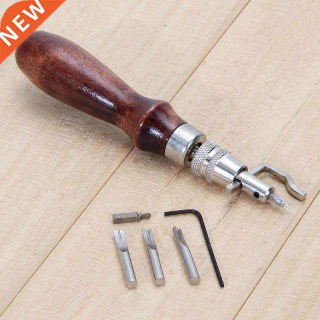 5 in 1 Steel Leather Tools Adjustable Stitching Groover Crea