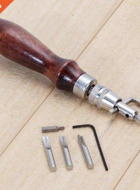5 in 1 Steel Leather Tools Adjustable Stitching Groover Crea