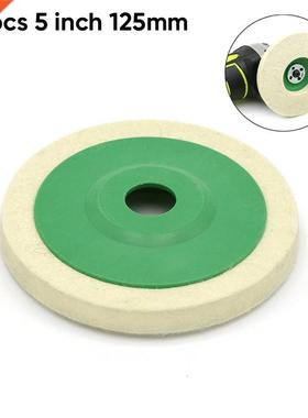 2pcs 5 Inch 125mm Wool Felt Buffing Polishing Wheel Pad Angl