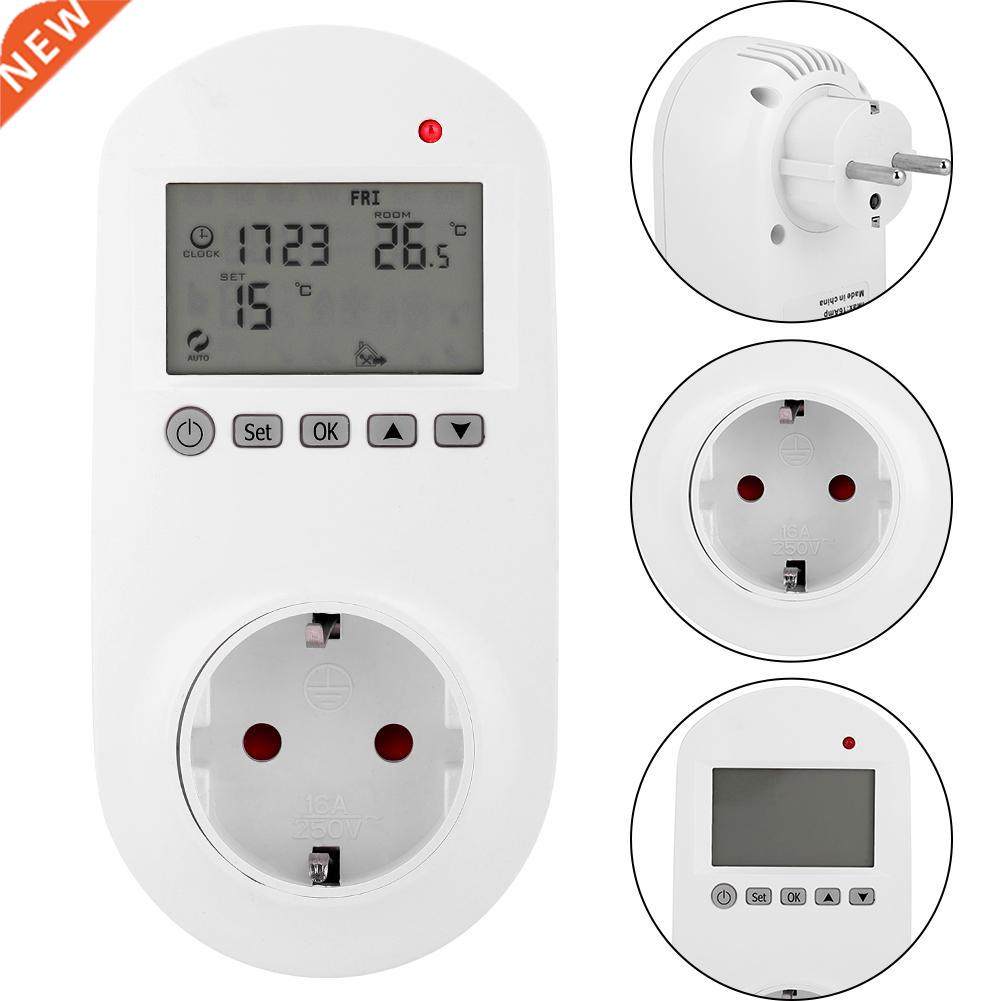 Electric Wireless Socket Digital Heating Thermostat Temperat