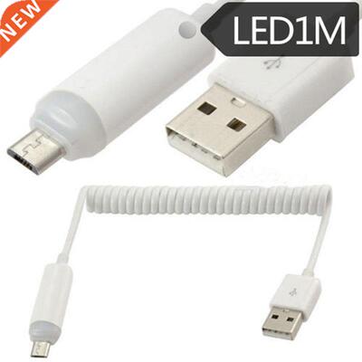 Hot 1m Spiral Coiled USB 2.0 Male A to Micro USB 5-pin Data