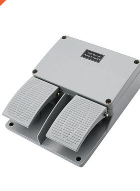 Foot switch YDT1-16 aluminum shell gray double pedal switch