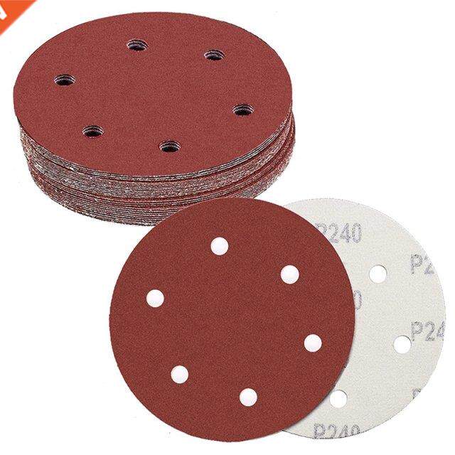 30Pcs Drywall Sander Sanding Discs, 9Inch 6Hole Hook and Loo