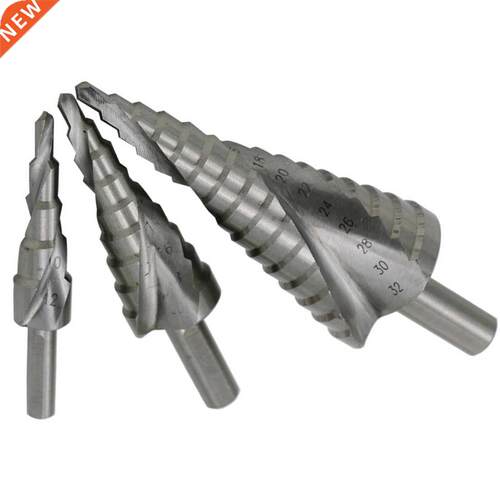 3pcs HSS4241 4-12mm 4-20mm 4-32mm HSS Spiral Flute Step Dril