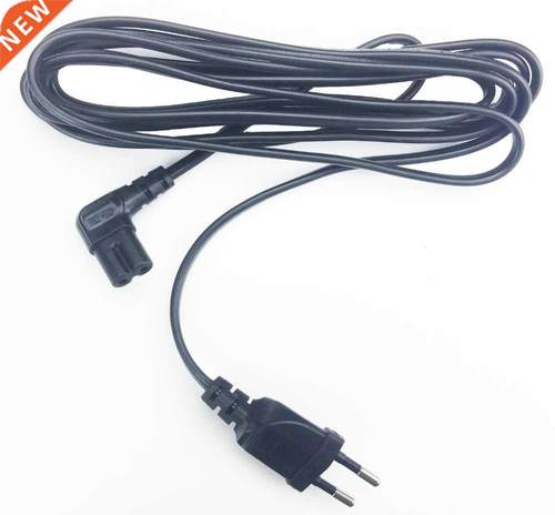 15ft 5M Angled EU Euro AC power cable cord lead EU 2-prong t