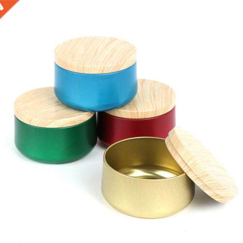 Luxury Candle Jars with Lid Bulk Round Candle Container Tins