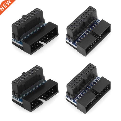 2pcs USB .0 19/20 Pin Male to Female Extension Adapter Up D