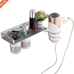 Hair Dryer Holder With Cup Households Rack Hair Blow Dryer S