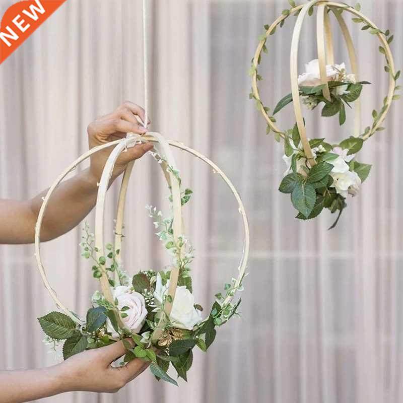 12PCS Wooden Bamboo Dreamcatcher Rings Hoops Round 适用于 Dr