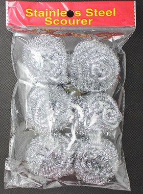 6PCS/SET Steel Scourer Ball Cleaning Brush Easy Use Small Si