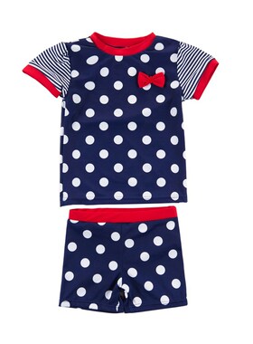 Wishere Two Pieces Girls Swimsuit Dot Style Bathers Beachwea