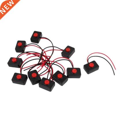 10 x AC 250V 3A 2 Wire Momentary Button Switch for Car Auto
