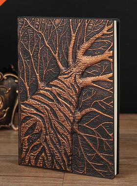 A5 Retro Embossed Tree Notebook Business Office Meeting Reco