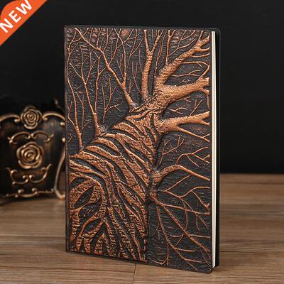 A5 Retro Embossed Tree Notebook Business Office Meeting Reco