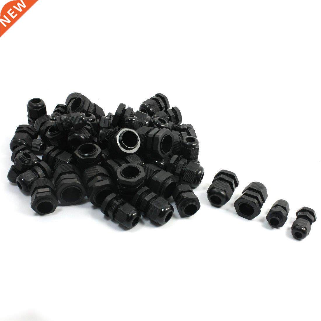 50PCS PG7 PG9 PG11 PG13.5 PG16 Black Cable Glands